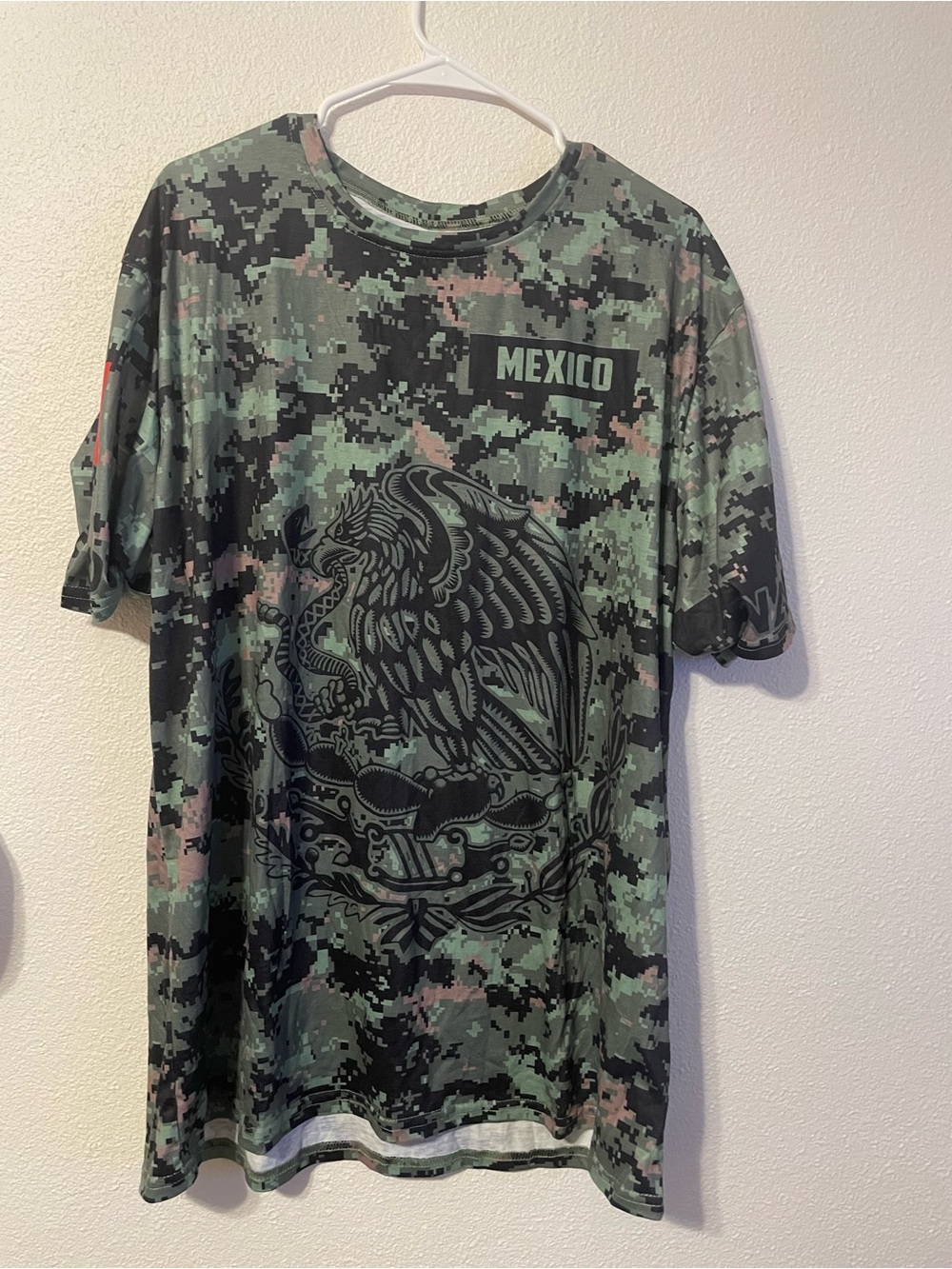Mexico Crest Digital Camo Short Sleeve Tee - Green/Black